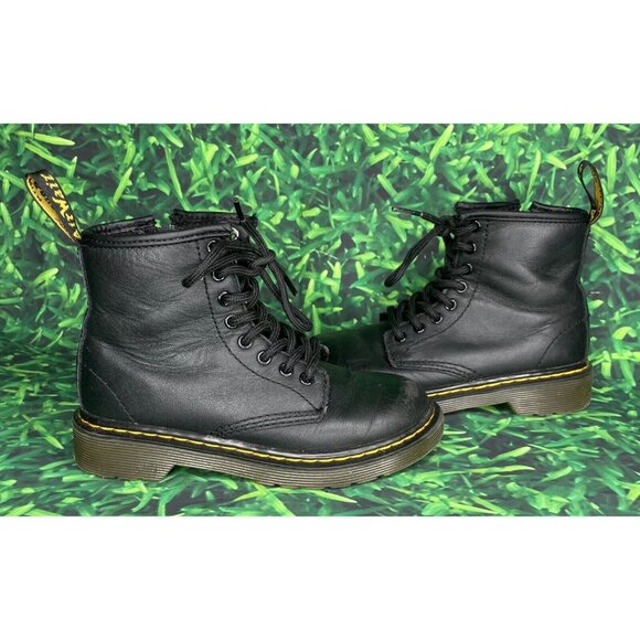 Dr. Martens 1460 J Black Leather Side Zip Ankle Combat Boots Toddler Size 12 US - Picture 5 of 8